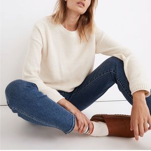 Madewell Seagrove Pullover Crewneck Knit Sweater Antique Cream Size XL